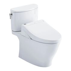 TOTO presents the MW4423084CUFG#01 high-tech electronic bidet seat and toilet combination from the increasingly popular Nexus collection. This Washlet carries features that will give you a hygienic and comfortable bathroom experience. It is equipped with an elongated SW3084T40 C5 WASHLET+ that offers features like oscillating and pulsating spray, warm water, heated seat for added comfort on those cold winter days, and warm air trying - all of which can be adjusted to your desired setting through its convenient arm control panel. Also, this bidet seat PREMIST feature enables an automatic spray of the water on the surface of the bowl before use, helping remove waste easily. It is paired with the EWATER+ technology that allows the wand to give out electrolyzed water formula for a cleaner bowl Bidet Toilet Combo, Toto Washlet, Clean Toilet Bowl, Air Dryer, Bidet Toilet Seat, Bidet Toilet, Heated Seat, Water Consumption, One Piece Toilets