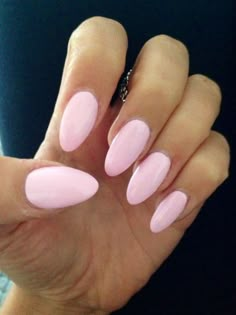 Oval Baby Pink Nails, Oval Vacation Nails, Baby Pink Almond Acrylic Nails, Almond Baby Pink Nails, Baby Pink Nails Almond, Cute Pink Almond Nails, Pastel Nails Pink, Oval Pink Nails, Baby Pink Almond Nails