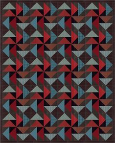 an image of a quilt made with triangles