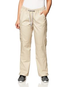 PRICES MAY VARY. Straight leg cargo pant Full elastic waistband with full adjustable drawstring Two front roomy slash pockets, double cargo pocket with pen pocket One back patch pocket Five belt loops at waist Women Pants Size Chart, Safety Clothing, Medical Uniforms, Girl Fits, Cargo Pocket, Cargo Pant, Scrub Pants, Back Patch, Scrub Tops