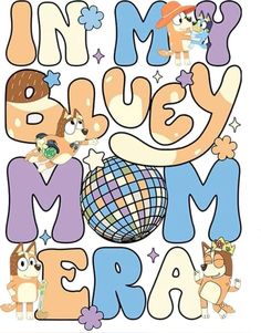 a poster with the words, my busy mom's day written in blue and orange