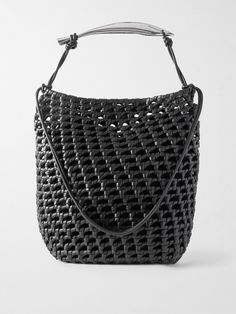 Bottega Veneta's 'Sardine' tote is defined by the sculptural silver-tone hardware threaded through the top handle. It's woven from strips of supple leather in an open construction and has a canvas interior to keep smaller items from slipping out. There's plenty of room inside for a wallet, water bottle, keys and mobile. Elegant Bucket Bag With Intrecciato Weave, Elegant Intrecciato Weave Bucket Bag, Formal Rectangular Hobo Bag With Braided Handles, Evening Woven Leather Bucket Bag Tote, Evening Woven Leather Bucket Bag, Elegant Woven Leather Bucket Bag, Elegant Woven Leather Evening Bucket Bag, Evening Leather Shoulder Bag In Natural Color, Elegant Woven Leather Bucket Bag For Evening