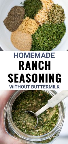 homemade ranch seasoning without buttermilk in a jar