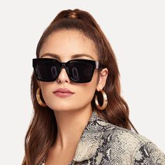 Enzeva Sunglasses ™️ - Guardianlooks Costa Sunglasses, Latest Sunglasses, Tinted Sunglasses, Oval Sunglasses, Style Noir, Eyewear Accessories, Black Sunglasses, Sunglasses Online, Shein Style