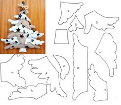 the cut out paper christmas tree is ready to be made