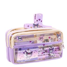 Sanrio Pencil Case Kuromi Melody Pochacco Lovely Large Capacity Pen Bag Transparent Pencil Storage Sanrio Pencil Case, Kuromi Pencil, Sanrio Pencil, Sanrio Pochacco, Kuromi Melody, Pencil Storage, Bag Transparent, Pen Bag, Transparent Storage