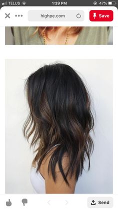 Brunette Hair Color With Highlights, Partial Balayage, Black Hair Balayage, Hair With Highlights, Balayage Hair Dark, Black Hair With Highlights, Brown Hair Balayage, Short Hair Balayage, Hair Color Highlights