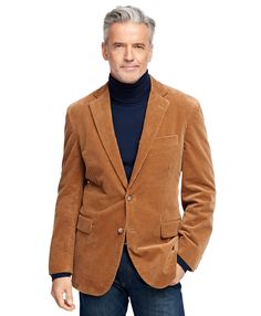 MM00508_TAN 1,024×1,243 pixels Sports Jacket Outfit Men, Sports Jacket Outfit, Sport Blazer, Cable Turtleneck Sweater, Mens Corduroy, Jacket Corduroy