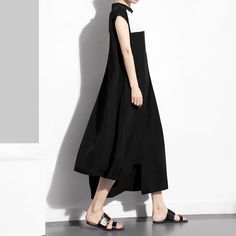 Features: Style: Casual Occasion: Daily Material: Polyester Sleeves: Short Sleeves Neckline: Round Neckline Pattern: Contrast Color Type: Casual Long Dresses Season: Summer Size Bust Length cm inch cm inch One Size 98 39 119-130 47-51 Black Sleeveless Dress With Asymmetrical Hem For Spring, Chic Black Asymmetrical Dress For Spring, Black Sleeveless Asymmetrical Dress For Spring, Black Sleeveless Asymmetrical Summer Dress, Spring Black Maxi Dress With High-low Hem, Summer Sleeveless Black Dress With Asymmetrical Hem, Casual Black Asymmetrical Sleeveless Dress, Black Sleeveless Summer Dress With Asymmetrical Hem, Black High-low Hem Spring Dress