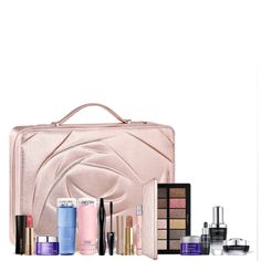 Celebrate the festive season with the Lancôme Beauty Box Gift Set, a treasure trove of skincare and cosmetic treats to indulge in. The festive collection features eight must-have products to elevate your everyday essentials.  Set Contents:  Lancome Advanced Genifique Serum 30ml  Lancome Advanced Genifique Serum 10ml  Lancome La Vie Est Belle Eau De Parfum 10ml  Lancome Renergie Night Cream 15ml  Lancome Renergie Cream 15ml  Lancome Absolue Intimatte Lipstick  Lancome Absolue Rouge Lipstick  Hypnose Mascara  Confort Tonique 125ml  Renergie H.P.N 300-Peptide Cream 50ml  Bi-Facil Eye Makeup Remover 125ml  Eye and Face Palette Holiday Limited Edition 20g Beauty Box Gift, Luxurious Travel, Gold Eyeshadow Palette, Lancome Renergie, Rose Gold Eyeshadow, Gold Vanity, Eye Cream For Dark Circles, Magical Night, Holiday Beauty