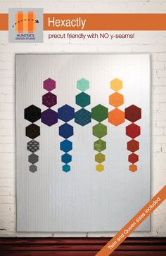 the cover of hexactly, featuring an image of colorful blocks on a white wall