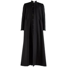 Raf Simons black wool full length button up priest coat, 'confusion' aw 2000 Raf Simons, Vintage Coat, Black Wool, Black Coat, Autumn Winter, Duster Coat, Full Length, Button Up, Fashion Outfits