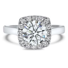 a white diamond ring with halos on top