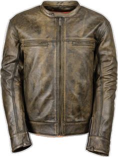 Rugged Biker Jacket With Double-needle Long Sleeves, Distressed Brown Winter Outerwear For Biker Events, Distressed Brown Outerwear For Biker Events In Fall, Distressed Moto Style Outerwear, Fitted Rugged Distressed Brown Outerwear, Distressed Brown Fitted Rugged Outerwear, Rugged Distressed Outerwear For Biker Events, Distressed Rugged Outerwear For Biker Events, Distressed Brown Long Sleeve Outerwear For Biker Events