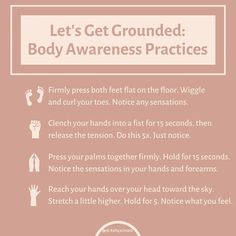 Kelly Vincent, Psy.D.’s Instagram profile post: “With so much going on in the world, sometimes we need to just pause and ground ourselves. When we are under stress, inundating ourselves…” Somatic Body Work, What Is Somatic Healing, Somatic Experiencing Exercises, Grounding Technique Activities, Grounding Exercises Therapy, Somatic Mindfulness, Somatic Healing Exercises, Somatic Breathwork