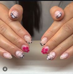 All Different Nails, Fun Nails 2024, Nail Ideas Round, Random Nail Designs, Biab Designs, Aesthetic Nails