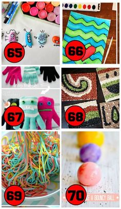 there are many different pictures with numbers on them and the words, crafts for kids