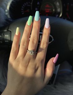 Ombre Acrylic Nails, Colorful Nails, Smink Inspiration, Her Nails, Nails Tumblr