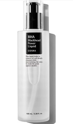 COSRX BHA Blackhead Power Liquid 100ml Korean Toner Pore Minimizer 3.38 Fl Oz. COSRX Niacinamide 2% + BHA 4% Blackhead Exfoliant Toner 3.38 fl.oz / 100ml, Korean Toner, Pore Minimizer for Enlarged Pores, For All Skin Types, Korean Skincare, Not Tested on Animals, Paraben Free CONCENTRATED BHA LIQUID: Formulated with 4% BHA (Betaine Salicylate), this product visibily diminishes enlarged pores and dead skin cells, replacing it with natural radiance while evening out your skin tone. CONGESTED PORES, BE GONE: BHA penetrates deeply into the pores and helps clear clogged pores and gently exfoliates dead skin cells, giving the skin its natural glow. An easy and simple way to prevent acne and blackheads. INGREDIENTS AND BENEFITS: Made with natural ingredients like the willow bark water to maximize Cosrx Niacinamide, Korean Toner, Pore Minimizer, Congested Skin, Skincare Essentials, Skin Care Cleanser, Enlarged Pores, Minimize Pores, Skin Care Moisturizer