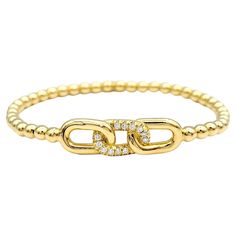 This bracelet fits with room up to a 6.5" wrist. Would comfortably fit up to a 7" wrist. Introducing a stunning Hulchi Belluni slip-on stretch bracelet from the popular Tresore Collection. This narrow beaded bracelet is a dazzling accessory that effortlessly combines elegance and style. This exquisite designer piece is crafted from high-quality 18 karat gold, ensuring a luxurious and enduring piece for your fine jewelry collection. The bracelet features a series of polished yellow gold beads thr Luxury Yellow Gold Bracelets With 8mm Beads, Luxury Elegant Yellow Gold Stretch Bracelet, Luxury Gold-plated Yellow Gold Beaded Bracelets, Luxury 14k Gold-tone Bracelets, Luxury Hand-strung Yellow Gold Bracelets, Timeless Accessories, Fine Jewelry Collection, Diamond Bracelets, Stretch Bracelet