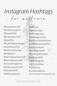 the instagram hashs for self care