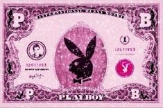 a pink dollar bill with an image of a rabbit on it