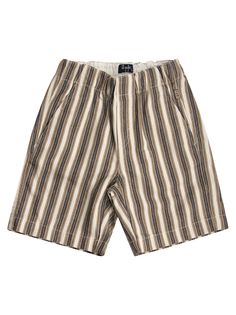 Striped cotton-blend Bermuda shorts with elasticated waistband, adjusted by a practical contrasting cotton drawstring. Lined inside belt in 100% white cotton in contrasting colour. Side French pockets and welt back pocket. Ideal garment for both ceremonial and daily looks. - French pockets - Striped pattern DESIGNER ID: P23PB172C1074. 134Composition: 62% Cotton, 36% Polyester, 2% Other fibres Pockets lining: 100% Cotton White Cotton Bermuda Shorts With Pockets, Cotton Shorts With Vertical Stripes, Striped Cotton Shorts With Pockets, Striped Bottoms With Built-in Shorts For Poolside, Striped Bottoms With Built-in Shorts, Striped Beachwear Bottoms With Built-in Shorts, Striped Cotton Bottoms With Built-in Shorts, Barbour Steve Mcqueen, Boys Bottoms