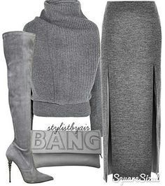 Women Causal Outfits Winter, Wes Gordon, Woolen Sweater, Wardrobe Tips, Classy Casual Outfits, Nice Style, Pencil Skirts, Looks Chic, Professional Outfits