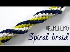 a close up of a rope with the words, kumito spiral braid