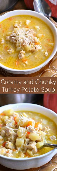 creamy and chunky turkey potato soup