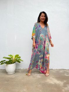 CM-9 Rainbow Tie Dye Kaftan Caftan Beach Resort Vacation | Etsy Tie-dye Free Size Kaftan For Beach Cover-up, Beach Tie-dye Free Size Kaftan, Summer Caftan, Casual Flowy Tie-dye Kaftan, Casual Long Tie-dye Kaftan, Fairycore Dress, Tie Dye Bohemian V-neck Kaftan, Beach Caftan, Rainbow Tie