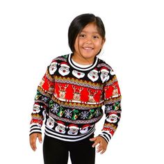 The SOCAL LOOK Unisex Long Sleeve Christmas Sweater is perfect for kids (2T to 12 Years) to spread holiday cheer. Featuring festive designs on the front and sleeves, this Christmas sweater is ideal for school Christmas parties and holiday gatherings. Made from high-quality acrylic fine jacquard knit, it offers both durability and comfort, making it a great choice for children aged 2 to 12 Years. The sweater ensures a comfortable fit, allowing kids to move freely during all holiday activities. It Boys Ugly Christmas Sweater, Funny Xmas Sweaters, School Christmas Party, Soft Knit Cardigan, Kids Christmas Sweaters, Ugly Sweater Party, Xmas Sweater, Funny Xmas, Christmas Parties