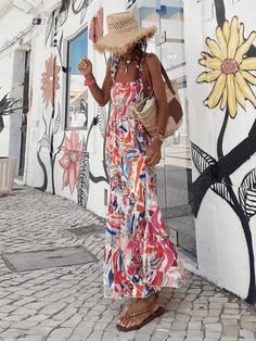 Pink Trendy Boots, Straight Neckline, Pink Maxi Dress, Trendy Accessories, Go Ahead, Printed Maxi, Stunning Dresses, Printed Maxi Dress, Comfortable Fashion