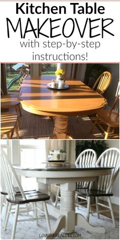 the kitchen table makeover with step by step instructions