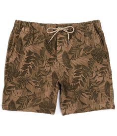 From Faherty&#x2C; these shorts feature:Tropical printMid-riseDrawstring elastic waist closure2 front pockets2 back pockets6.5" inseamRelaxed fitPull-on constructionBreathableStretch fabricOrganic cotton/tencel/linen/modalMachine wash/tumble dryImported. Tropical Shorts, Jungle Tropical, Family Brand, Dillard's, Tropical Print, Stretch Fabric, Elastic Waist, Relaxed Fit, Mens Outfits