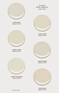 some white paint colors with different names