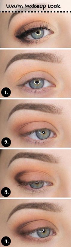 How to Do Casual Makeup Look | Everyday Makeup by Makeup Tutorials at http://www.makeuptutorials.com/makeup-tutorial-12-makeup-for-blue-eyes Artdeco Eyeshadow, Makeup Looks Everyday, Make Up Mata, Warm Makeup, Blue Eye Makeup Tutorial, Smoky Eye Makeup Tutorial, Make Up Tutorials, Subtle Makeup, Casual Makeup