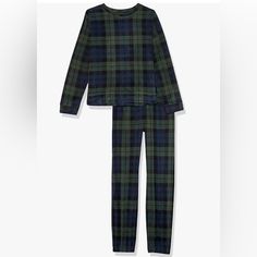 Get This Stylish And Comfortable 2-Piece Pajama Set From Gap Kids For Your Kid. The Set Includes A Long-Sleeved Top And Pants, Has A Snug Fit, Perfect For A Good Night's Sleep. Available In Size 12, The Blue/Green Plaid Of This Pajama Set Is Sure To Please Any Young Boy. Made By Gap, A Trusted Brand In Children's Clothing, This Pajama Set Is Perfect For Boys Who Want To Stay Comfortable And Cozy. Whether He Wears It To Bed Or Just Lounging Around The House, This Pajama Set Will Keep Him Comfy Al Gap Long Sleeve Loungewear Set, Cotton Sleepwear By Gap For Bedtime, Cotton Gap Sleepwear For Bedtime, Gap Long Sleeve Sleepwear, Gap Cotton Sleepwear, Gap Long Sleeve Sleepwear For Bedtime, Gap Cotton Sleepwear For Bedtime, Gap Cotton Bedtime Sets, Gap Long Sleeve Sleepwear For Sleepovers