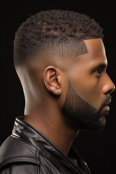 60 fade black men haircut Ideal For 2024 Fade Black Men, Fire Haircut, Elegant Haircut, Temple Fade, Mid Skin Fade, Black Men Haircut, Short Fade Haircut, Low Skin Fade