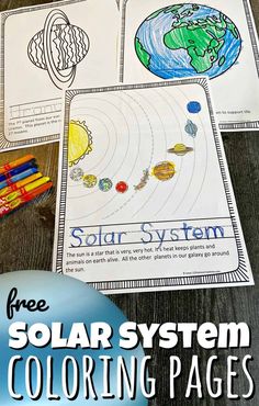 free solar system coloring pages for kids to color and learn about the sun with this printable set