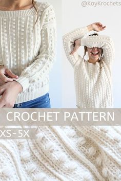 the crochet sweater pattern is easy to knit