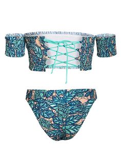 Sku CY-!50985 Material Nylon Lining Nylon Style Bralette Feature Printed Occasion Beach , Hot Springs , Swimming Pool Type Bikini Swimsuit Color SAME AS PICTURE Size S,M,L,XL Size Chart Please consult the size chart we provide for this item's measurements to help you decide which size to buy. Please note: There may be 1-3cm differ due to manual measurement. CMINCH Bust Waist S 66 70 M 70 74 L 74 78 XL 78 82 Nylon Bandeau Swimwear For Vacation, Bandeau Nylon Swimwear For Beach, Nylon Bandeau Swimwear For Beach, Fitted Tropical Nylon Swimwear, Tropical Nylon Swimwear For Vacation, Tropical Style Nylon Swimwear For Vacation, Bandeau Nylon Swimwear For Beach Season, Nylon Bandeau Swimwear For Beach Season, Nylon Bandeau Swimwear