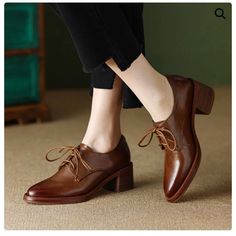 Chiko Oxford Shoes With A Heel Super Cute Runs 1/2 Size Small Will Fit A 6. Chiko Return Policy Is Crap. Super Sad I Can’t Keep Them. Oxford Outfit, Dark Academia Shoes, Heeled Oxford Shoes, Womens Oxford Shoes, John Proctor, Heeled Oxfords, Academia Shoes, Oc Moodboard, Oxfords Outfit