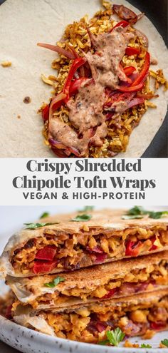 crispy shredded chipped tortilla wraps with vegan and high protein