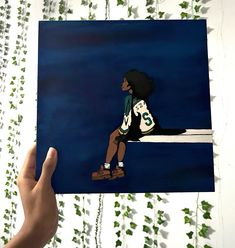 sza | sos album cover | ctrl | ocean | thermal painting | painting inspo| paint aesthetic | art inspiration | things to draw | drawing | art ideas Paintings Album Covers, Canvas Painting Ideas Music Albums, Painting Music Albums, Painting Album Covers On Canvas, Paintings Of Album Covers, Painting Ideas On Canvas Album Covers, Painted Album Covers On Canvas