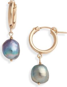 Set & Stones Adelle Keshi Pearl Hoop Earrings | Nordstrom Modern Teardrop Jewelry With Pearl Charm, Modern Hoop Jewelry With Pearl Charm, Modern Drop Pearl Earrings With Charm, Modern Teardrop Earrings With Pearl Charm, Modern Drop Pearl Earrings With Pearl Charm, Modern Hoop Earrings With Pearl Charm, Modern Small Hoop Jewelry With Pearl Drop, Modern Small Hoop Pearl Drop Jewelry, Modern Teardrop Pearl Earrings With Pearl Charm