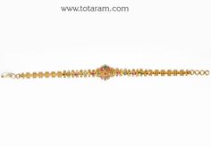 22 Karat Gold Ruby & Emerald Bracelet - 235-EBR119 - in 12.850 Grams for USD $1123.24. 
Made in India by Totaram Jewelers Online this product is in Gold - 22 Karat BIS Hallmark 916 KDM Gold  & is an excellent gift for Adult - Women. Ships fully insured with secured guaranteed delivery for free with your order over $250 from New Jersey USA & comes with 30 days exchange policy. Gold Ruby Bracelets In Temple Jewelry Style, Gold Ruby Bracelet In Temple Jewelry Style, Hand Set Ruby Bracelets In Gold, Hand-set Ruby Bracelets In Gold, Gold Ruby Bracelets With Hand Set Stones, Hand-set Ruby Gold Bracelets, Gold Ruby Diamond Bracelet For Wedding, Wedding Gold Ruby Diamond Bracelet, Festive Gold Ruby Bracelets