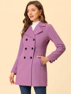 Shop Allegra K for double breasted notched lapel long winter coat you are looking for, get more women's wool & pea coats for yourelf. Order now! Free Returns!