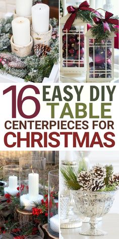 16 easy diy table centerpieces for christmas