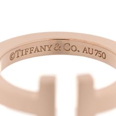 This is an authentic TIFFANY 18K Rose Gold T Square Ring size 49 or 5. The ring is crafted of 18-karat rose gold and features two T motifs on either end of an open band. Rose Gold Band Ring, Tiffany Rings, Tiffany T, Square Ring, Tiffany Jewelry, Square Rings, Gold Band Ring, The Ring, 18k Rose Gold